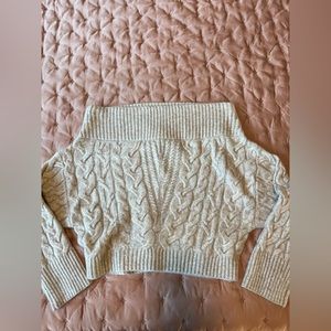 Off the shoulder cropped sweater from Express